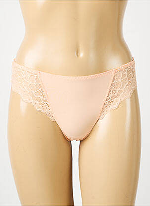 Tanga effet matière satinée orange SIMONE PERELE femme