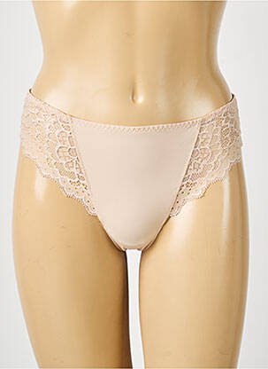 Tanga effet matière satinée chair SIMONE PERELE femme