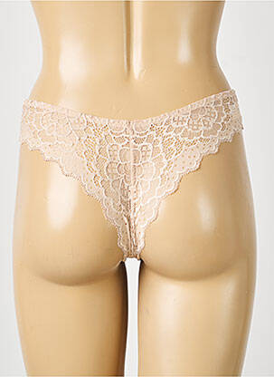 Tanga effet matière satinée chair SIMONE PERELE femme