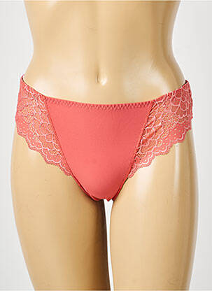 Tanga effet matière satinée orange fonce SIMONE PERELE femme