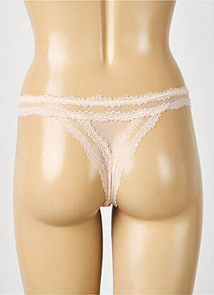 Tanga tissage satiné rose SIMONE PERELE femme