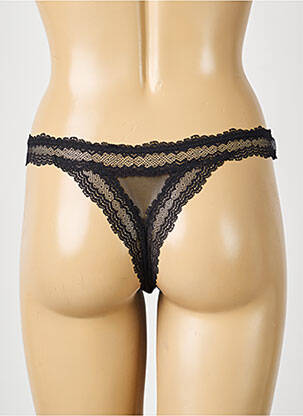 Tanga tissage satiné noir SIMONE PERELE femme