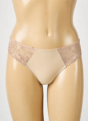 Tanga effet matière satinée chair SIMONE PERELE femme