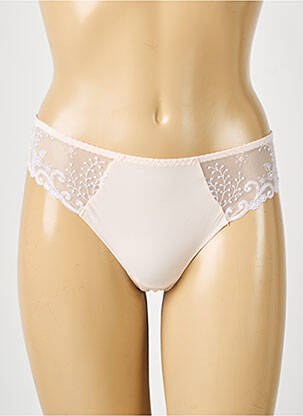 Tanga effet matière satinée rose clair SIMONE PERELE femme
