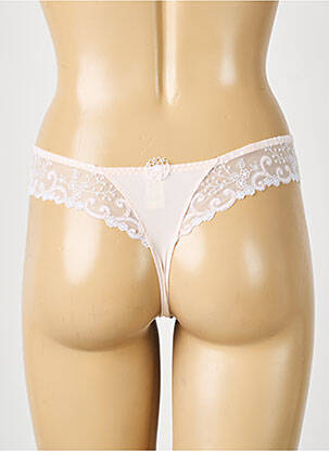 Tanga effet matière satinée rose clair SIMONE PERELE femme
