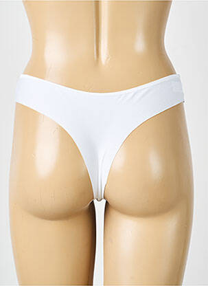 Tanga effet matière satinée blanc SIMONE PERELE femme