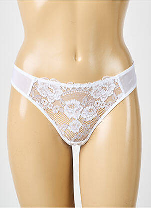 Tanga stretch blanc PASSIONATA femme