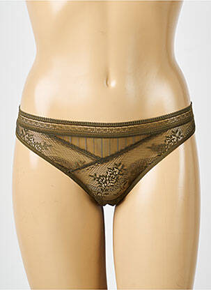 Culotte tissage dentelle vert PASSIONATA femme