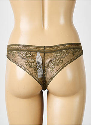 Culotte tissage dentelle vert PASSIONATA femme