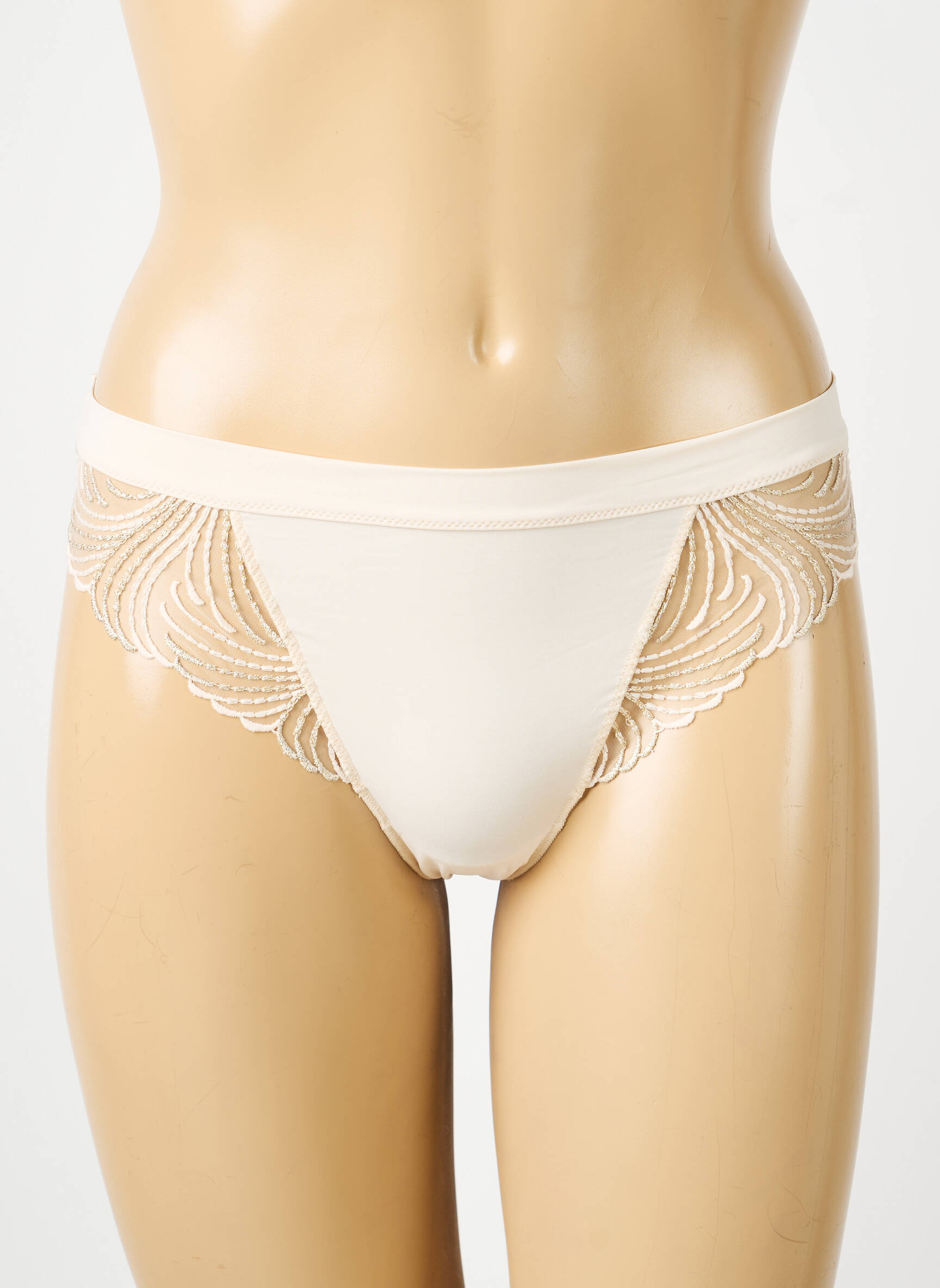 Tanga effet matière satinée rose SIMONE PERELE femme