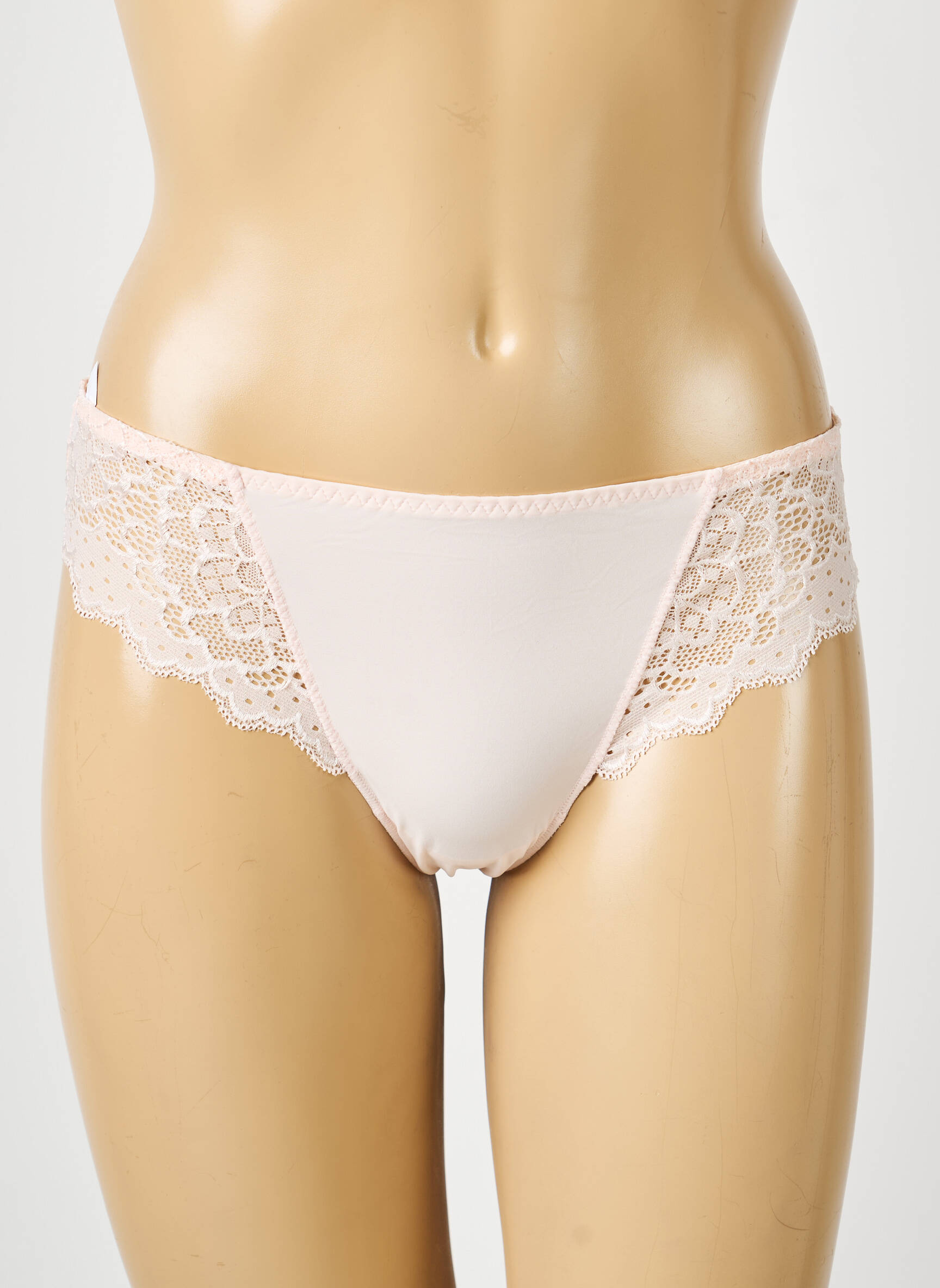 Tanga effet matière satinée rose SIMONE PERELE femme