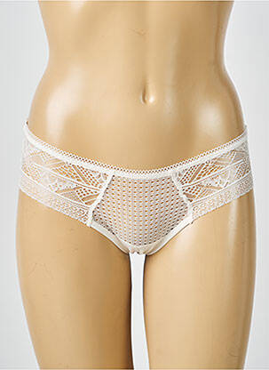 Shorty effet matière satinée beige PASSIONATA femme