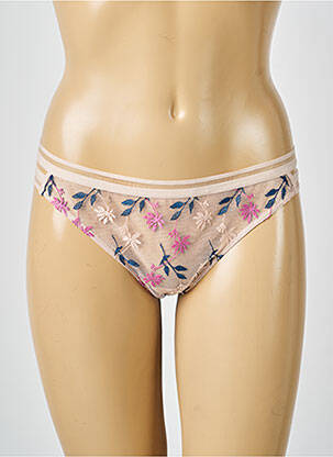 Tanga broderie beige PASSIONATA femme