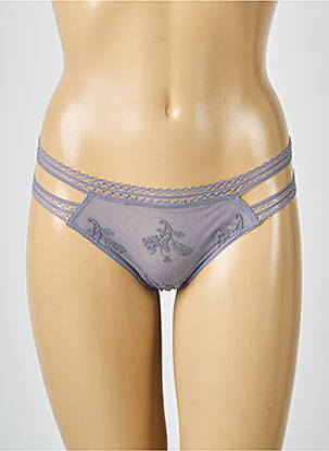Tanga broderie violet PASSIONATA femme