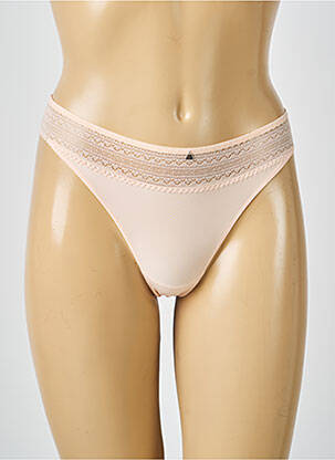 Tanga micro fibres rose PASSIONATA femme