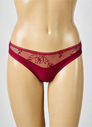 Tanga broderie rouge PASSIONATA femme