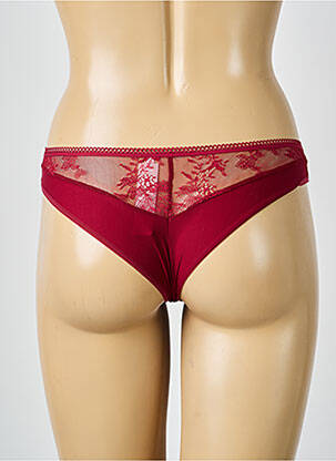 Tanga broderie rouge PASSIONATA femme