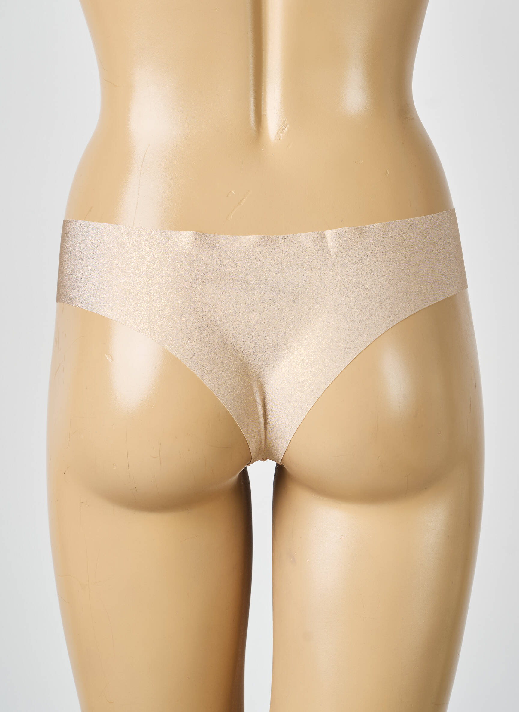 Tanga tissage satiné beige PASSIONATA femme