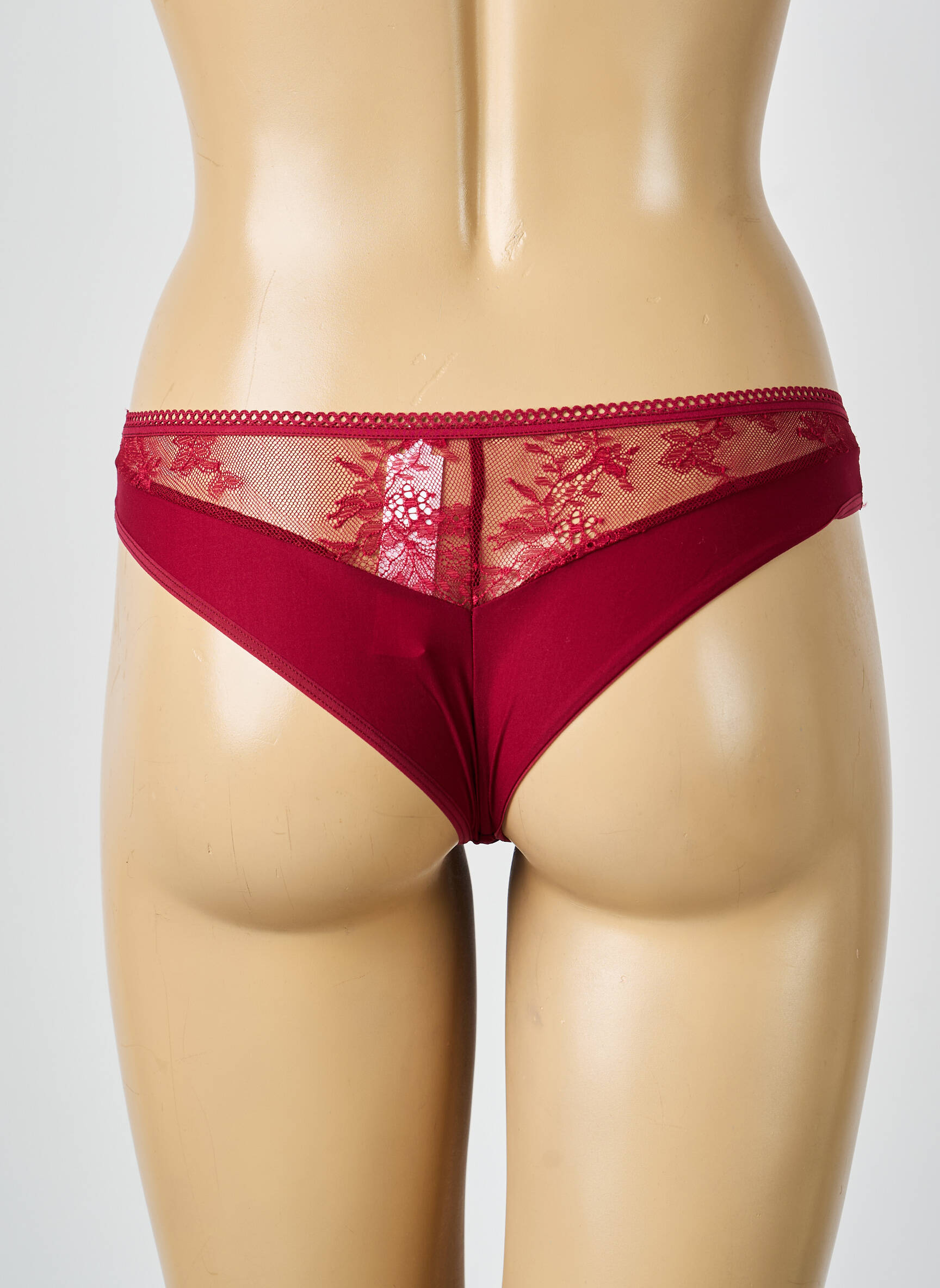 Tanga broderie rouge PASSIONATA femme