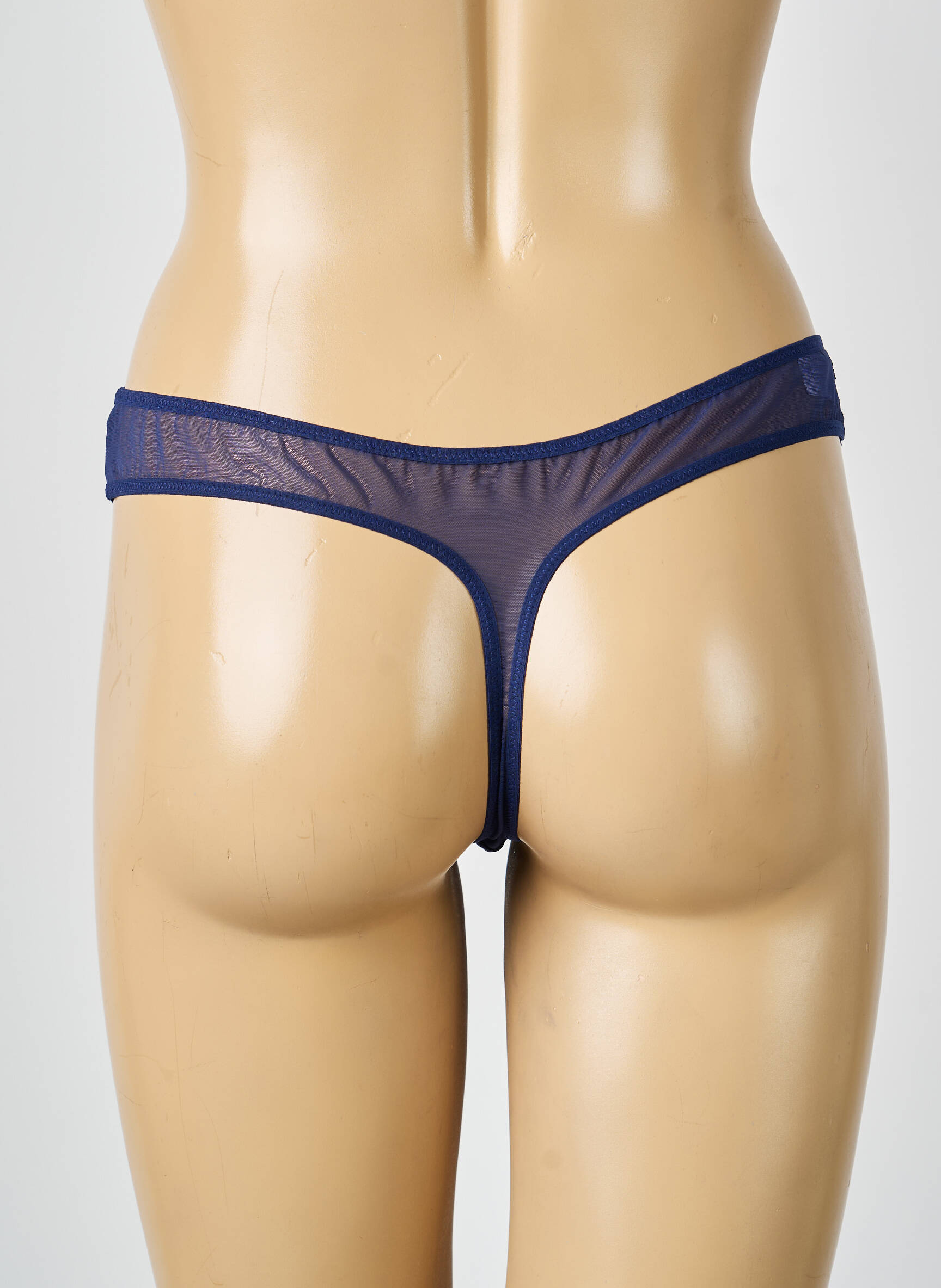 Tanga tissage satiné bleu SIMONE PERELE femme