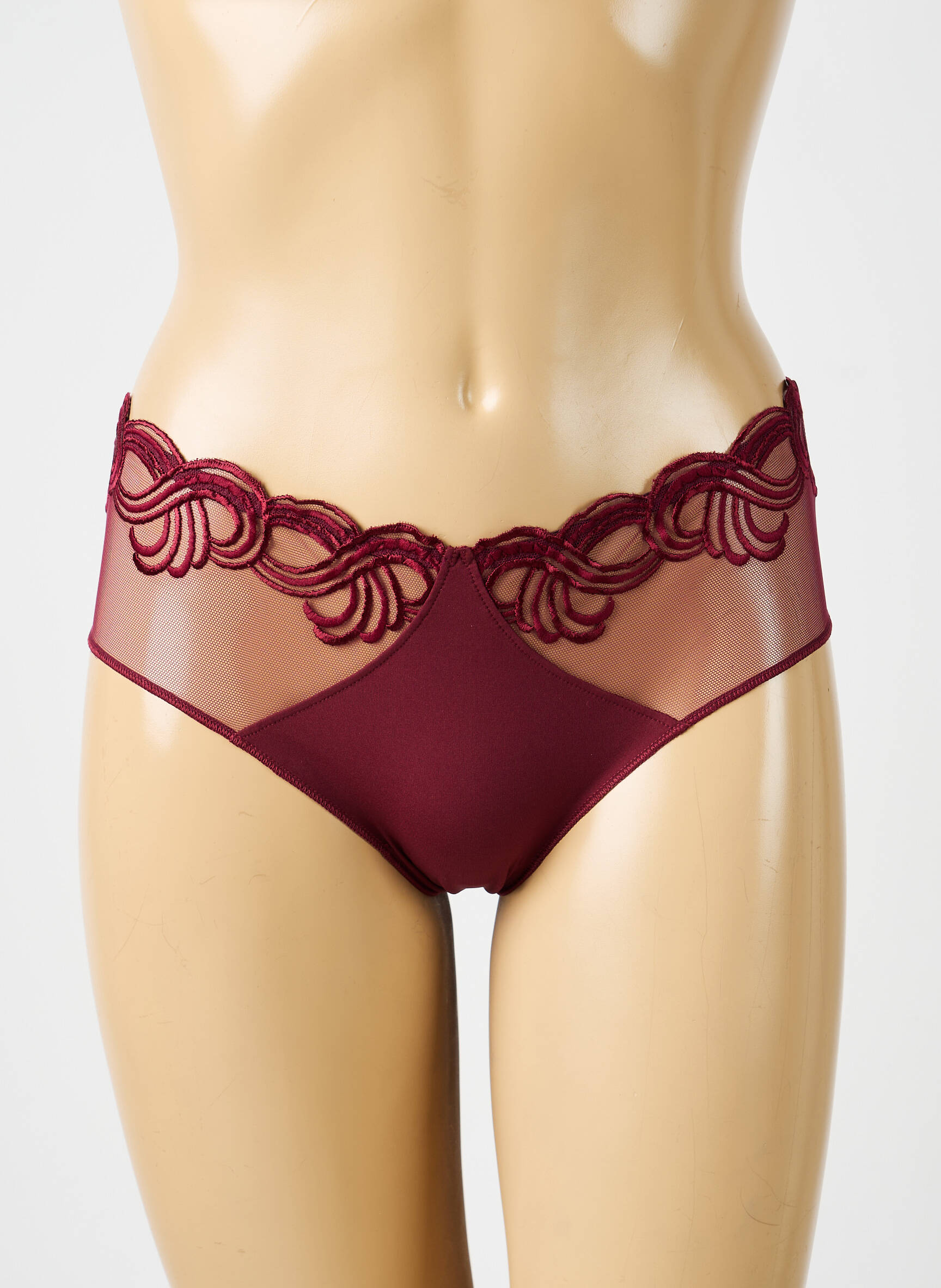 Culotte effet matière satinée rouge SIMONE PERELE femme