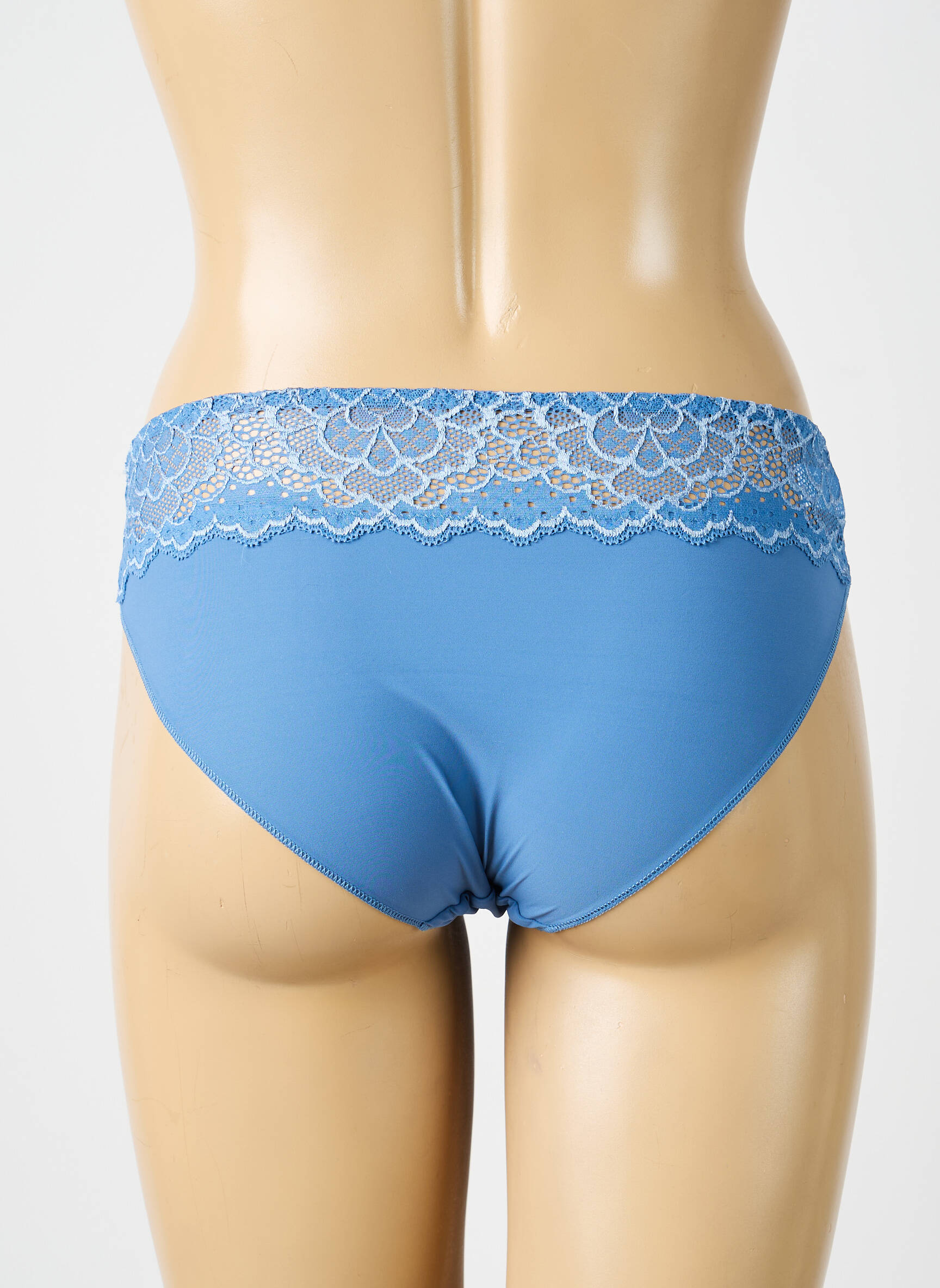 Culotte effet matière satinée bleu SIMONE PERELE femme