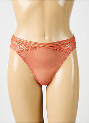 Tanga tissage dentelle orange PASSIONATA femme