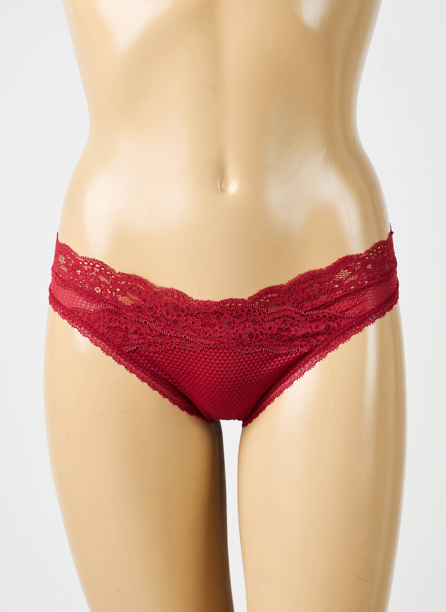 Culotte tissage dentelle rouge PASSIONATA femme