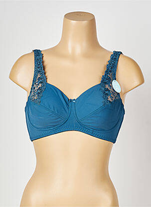 Soutien-gorge effet matière satinée haut soutien-gorge emboitant bleu DAMART femme