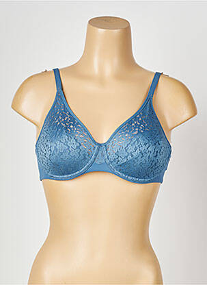 Soutien-gorge effet matière satinée haut soutien-gorge emboitant bleu CHANTELLE femme