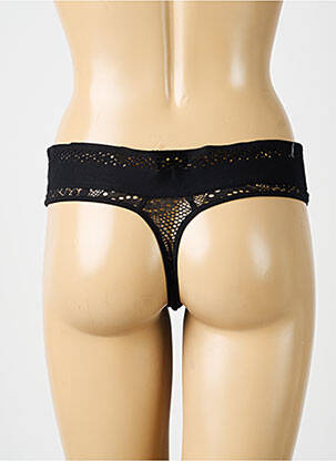 Tanga stretch noir IMPLICITE femme