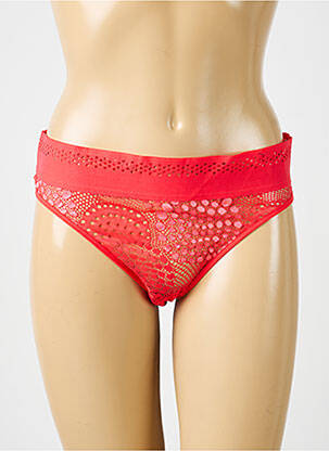 Tanga stretch rose IMPLICITE femme