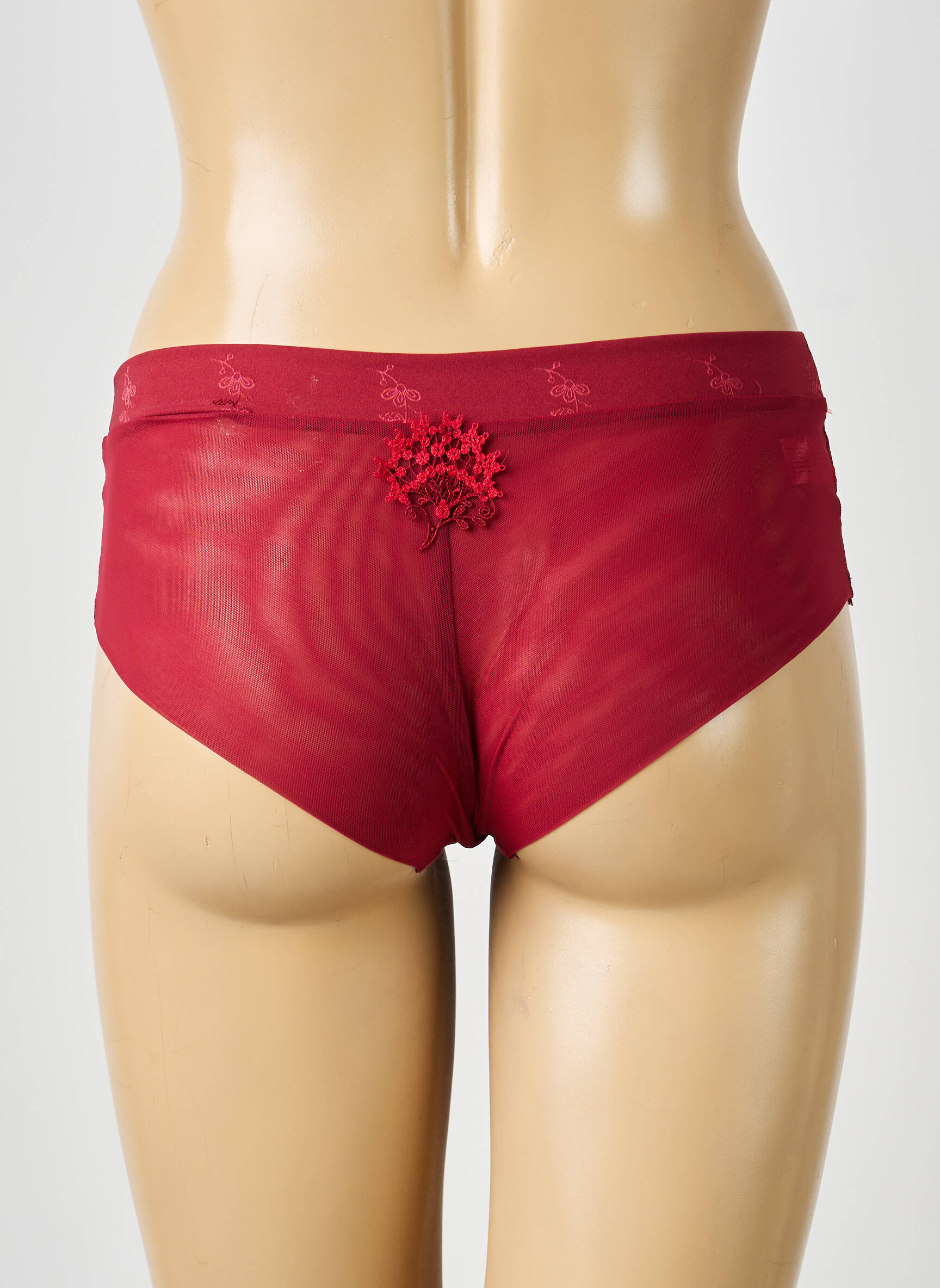Shorty effet matière satinée rouge SIMONE PERELE femme