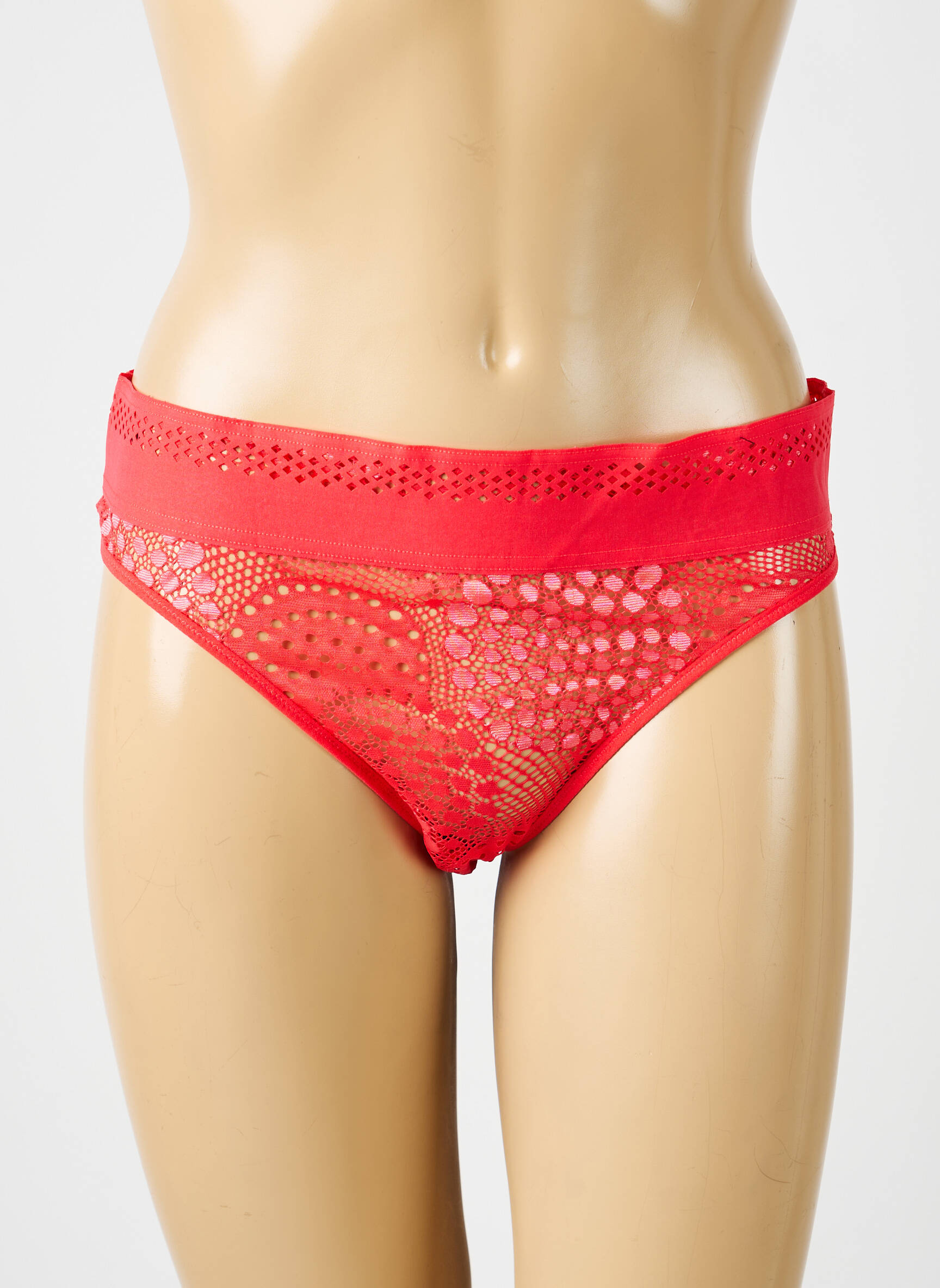 Tanga stretch rose IMPLICITE femme