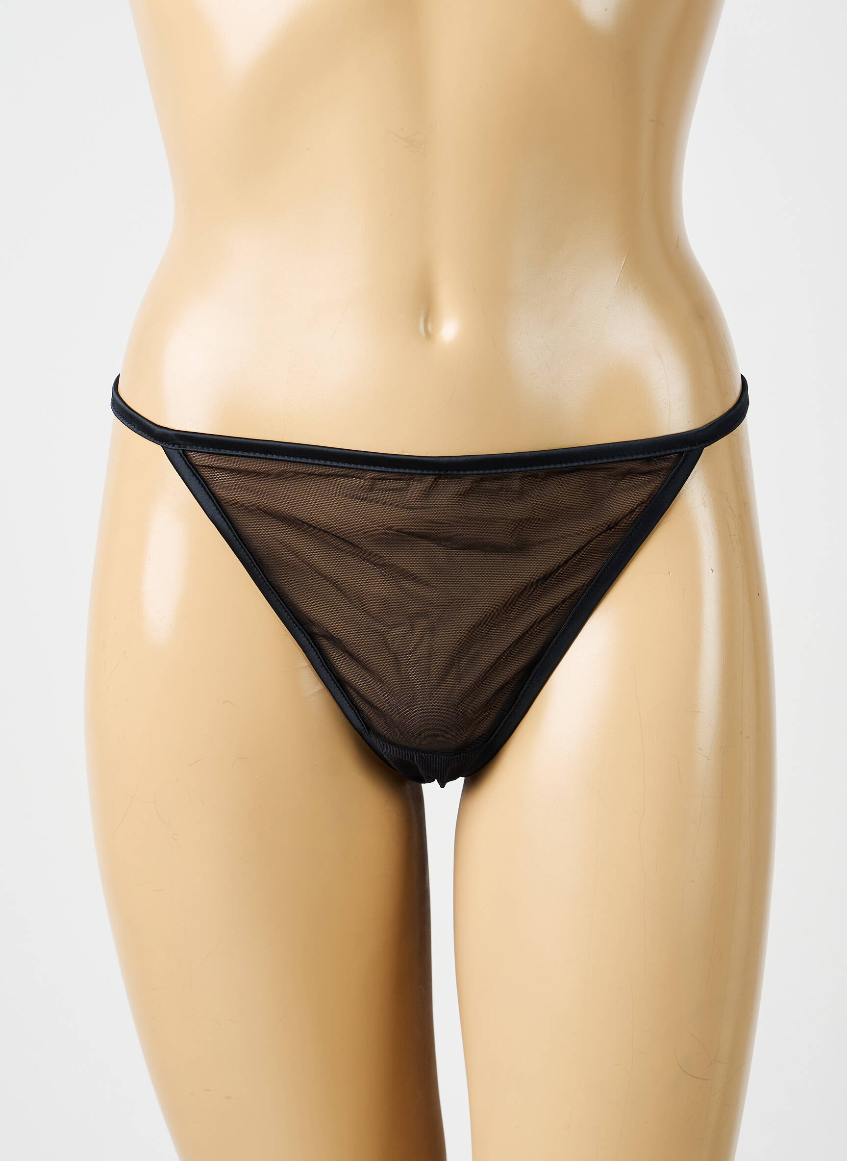String effet matière satinée noir IMPLICITE femme