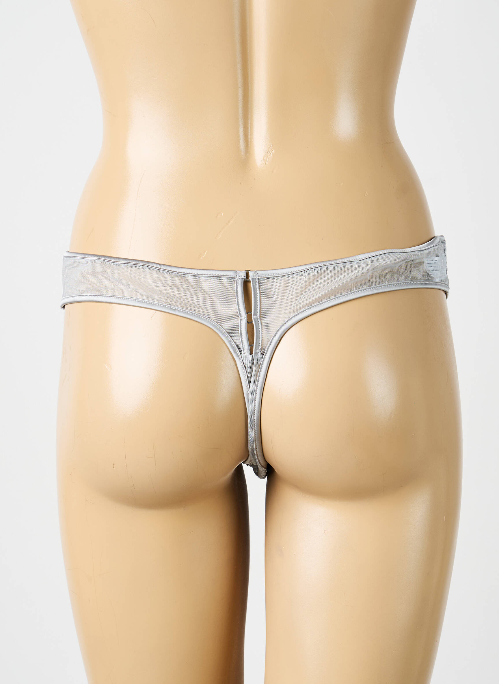 Tanga effet matière satinée gris SIMONE PERELE femme