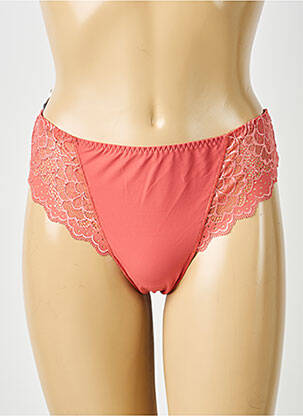 Tanga effet matière satinée orange SIMONE PERELE femme