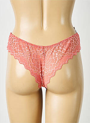 Tanga effet matière satinée orange SIMONE PERELE femme