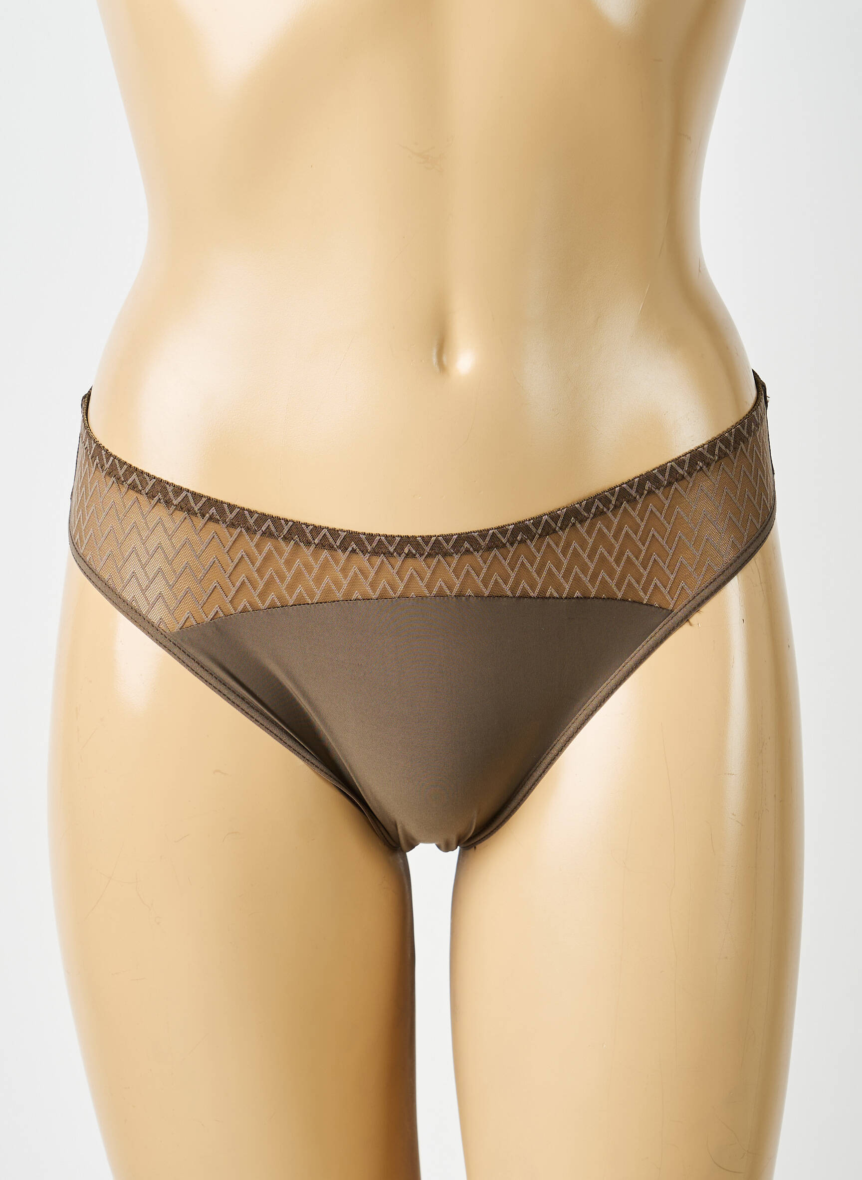 Culotte effet matière satinée marron PASSIONATA femme