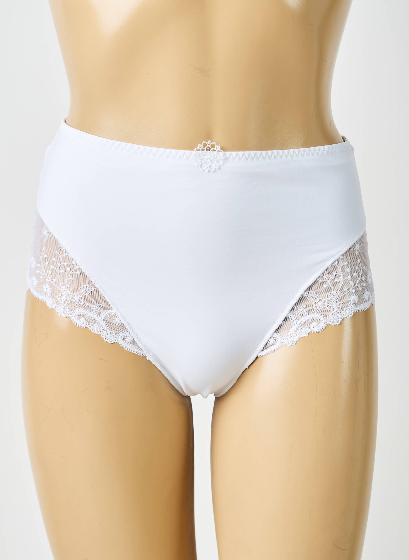 Culotte effet matière satinée blanc SIMONE PERELE femme