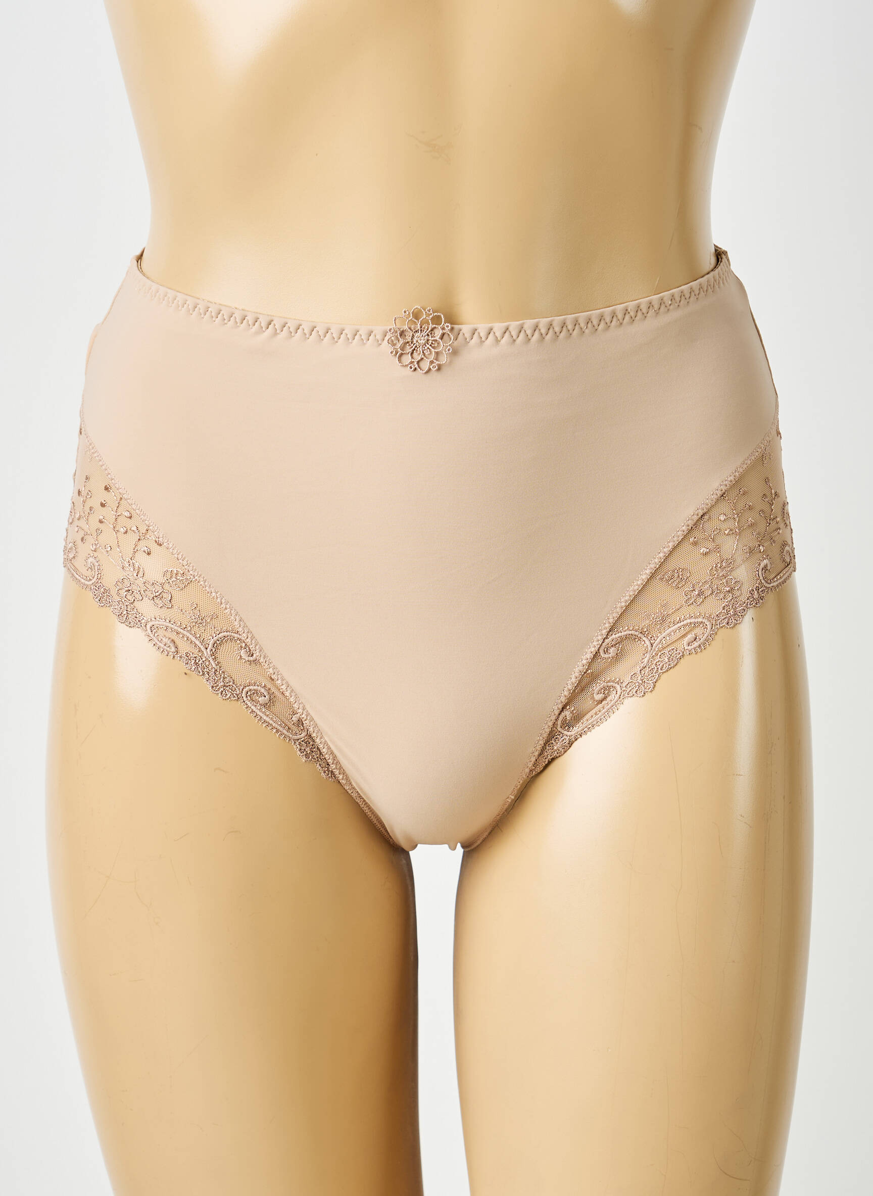 Culotte haute effet matière satinée chair SIMONE PERELE femme