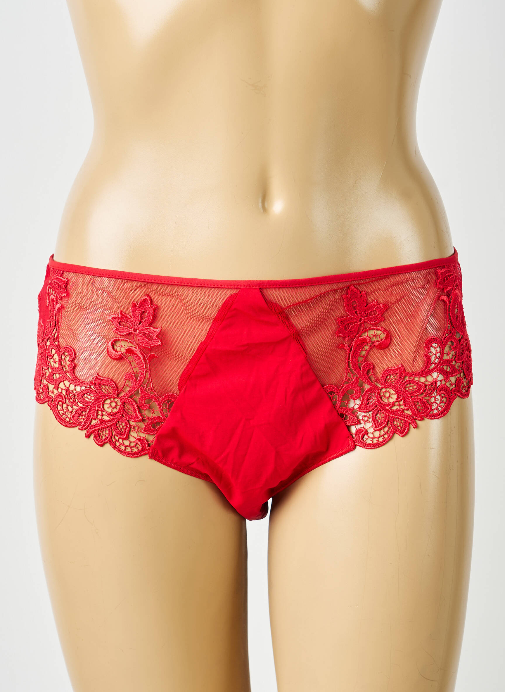 Culotte effet matière satinée rouge SIMONE PERELE femme