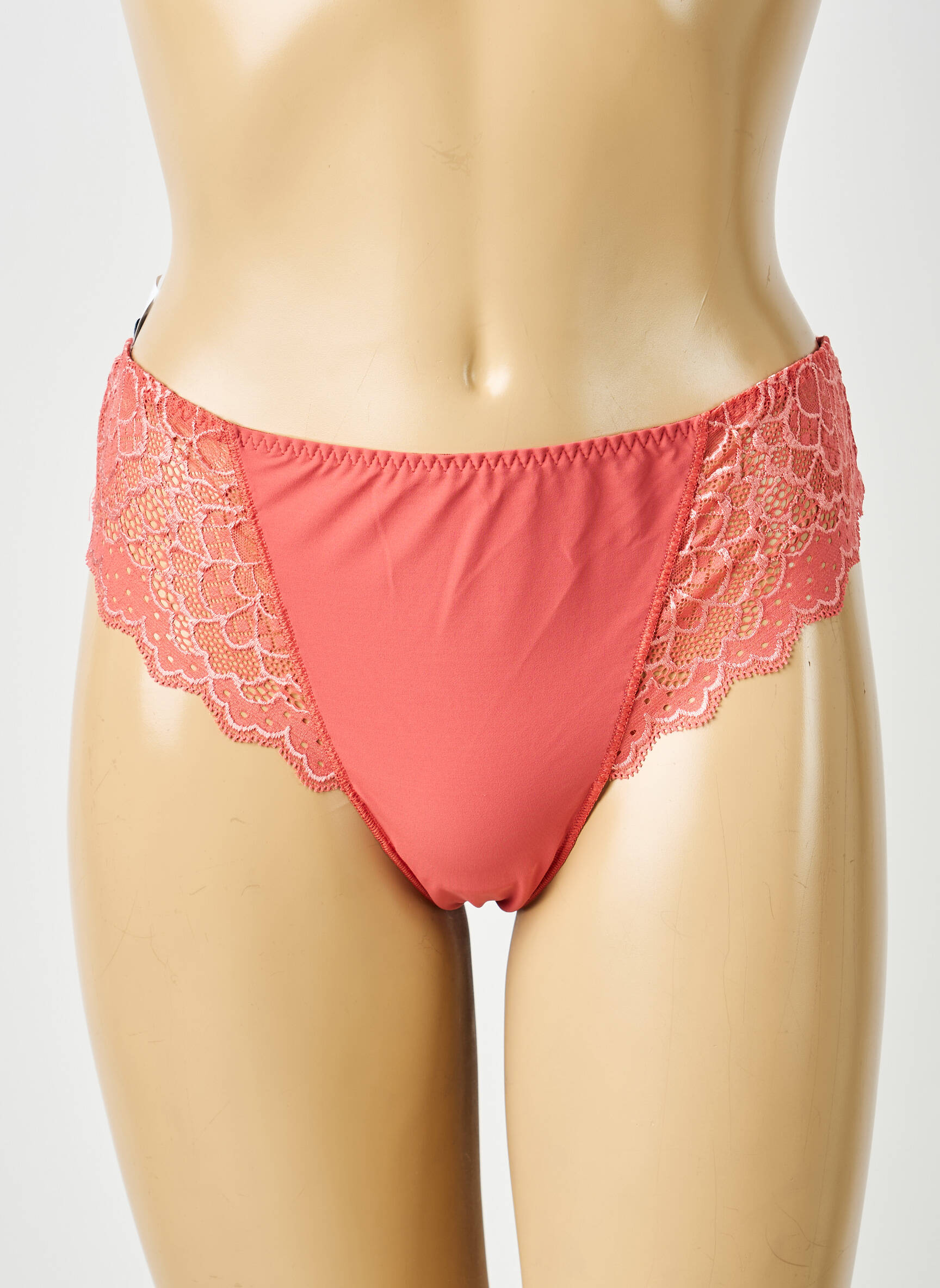 Tanga effet matière satinée orange SIMONE PERELE femme