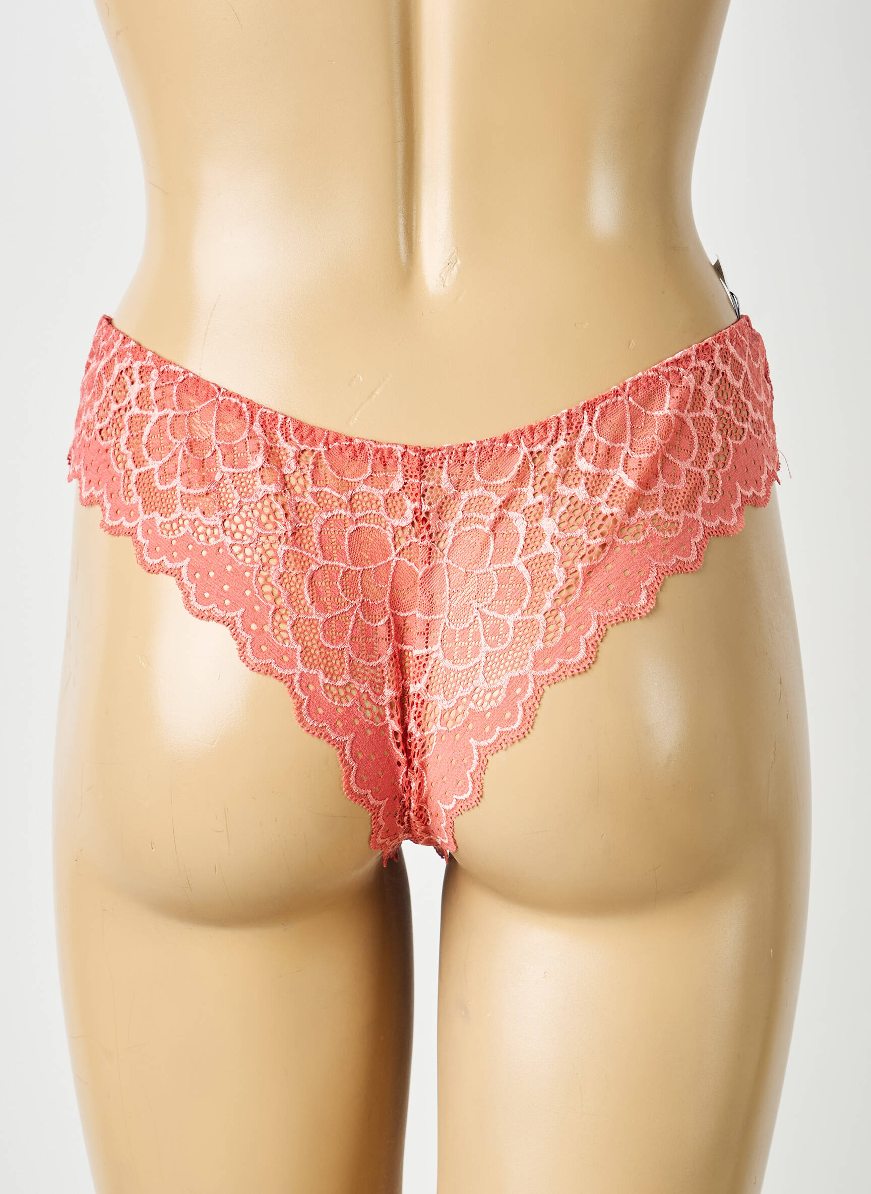 Tanga effet matière satinée orange SIMONE PERELE femme