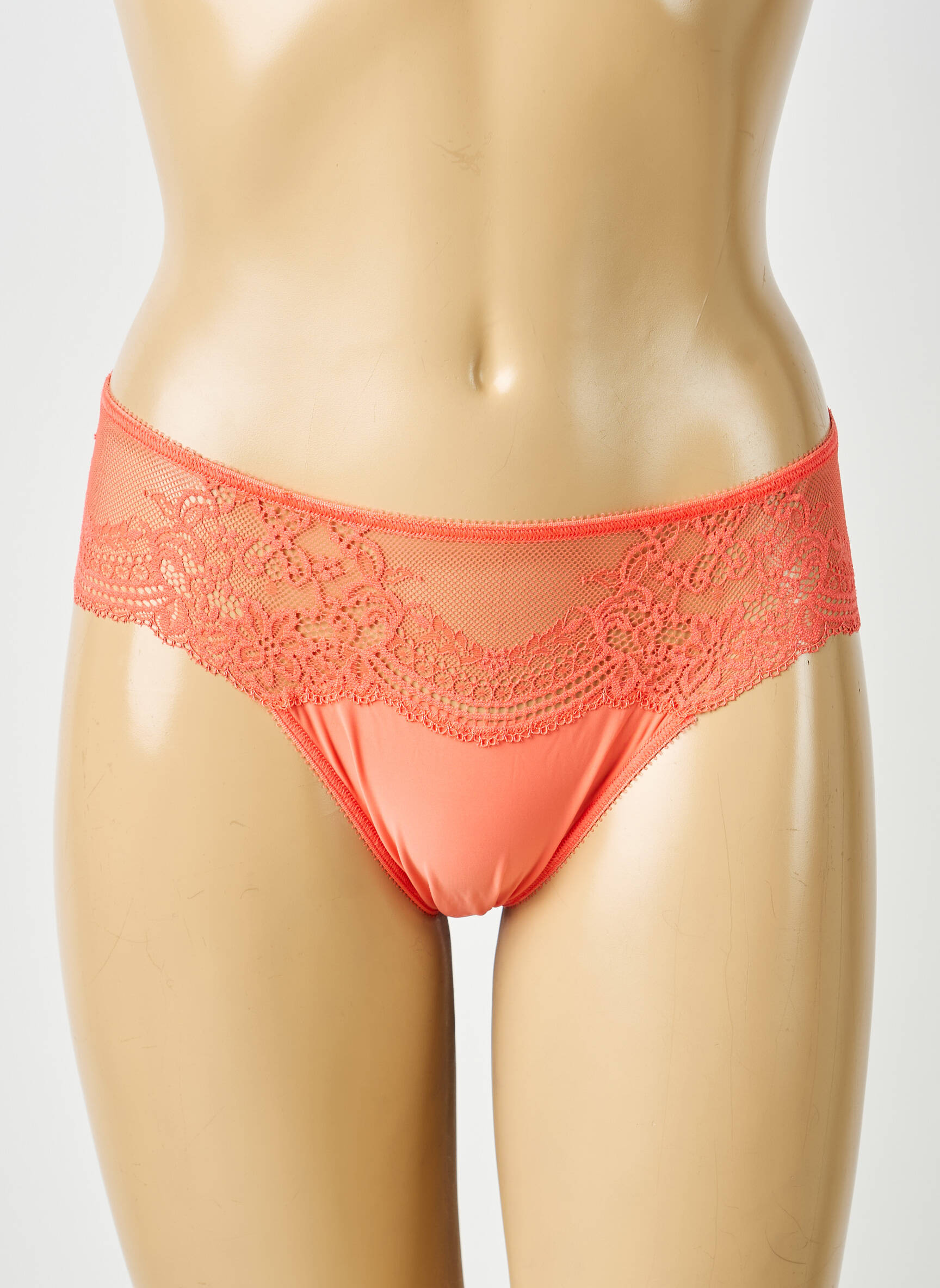 Tanga micro fibres orange IMPLICITE femme