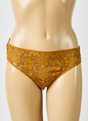 Culotte tissage dentelle jaune SIMONE PERELE femme