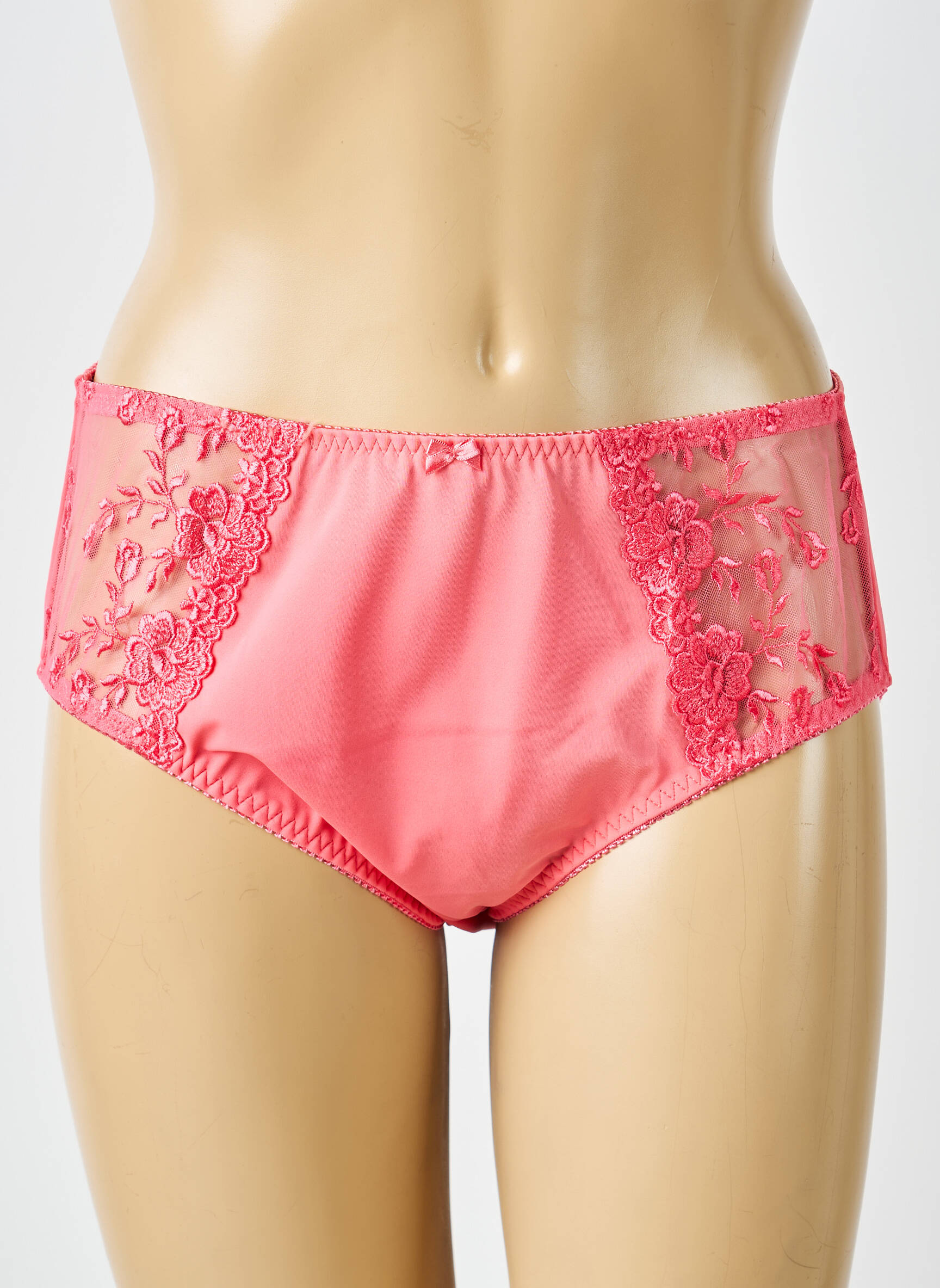 Culotte haute broderie rose DAMART femme