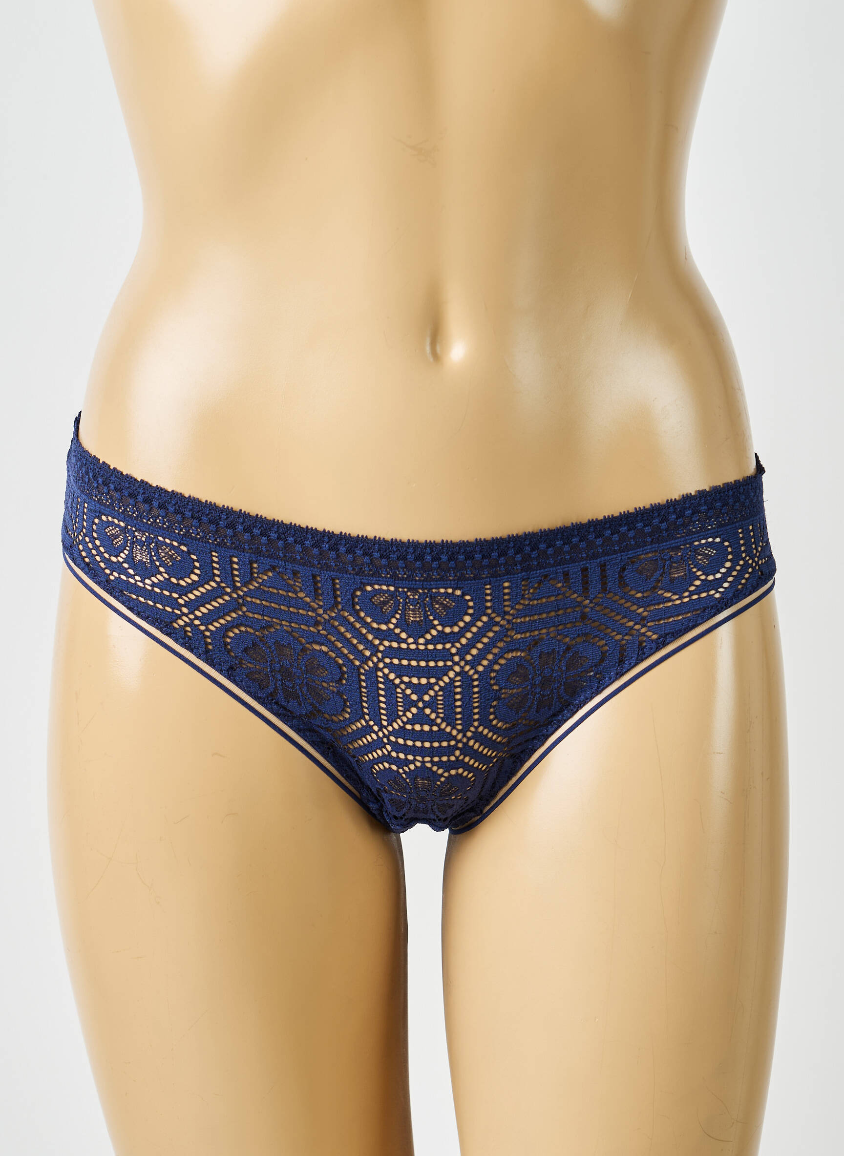 Culotte effet matière satinée bleu SIMONE PERELE femme