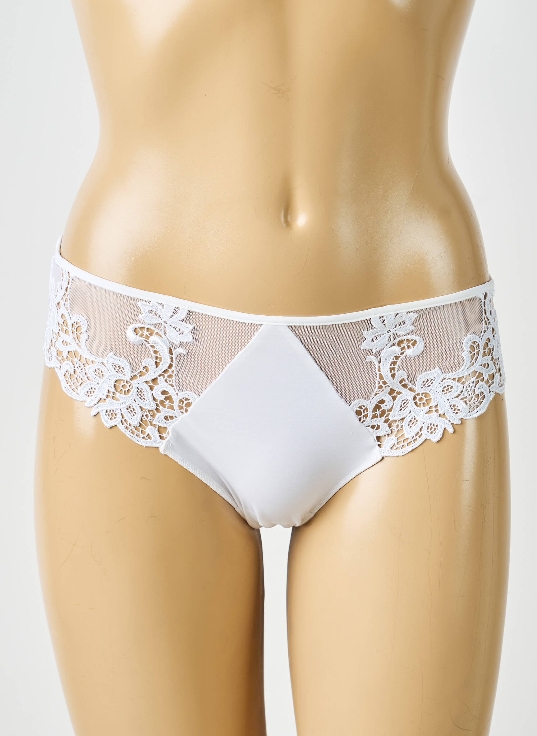 Culotte effet matière satinée blanc SIMONE PERELE femme