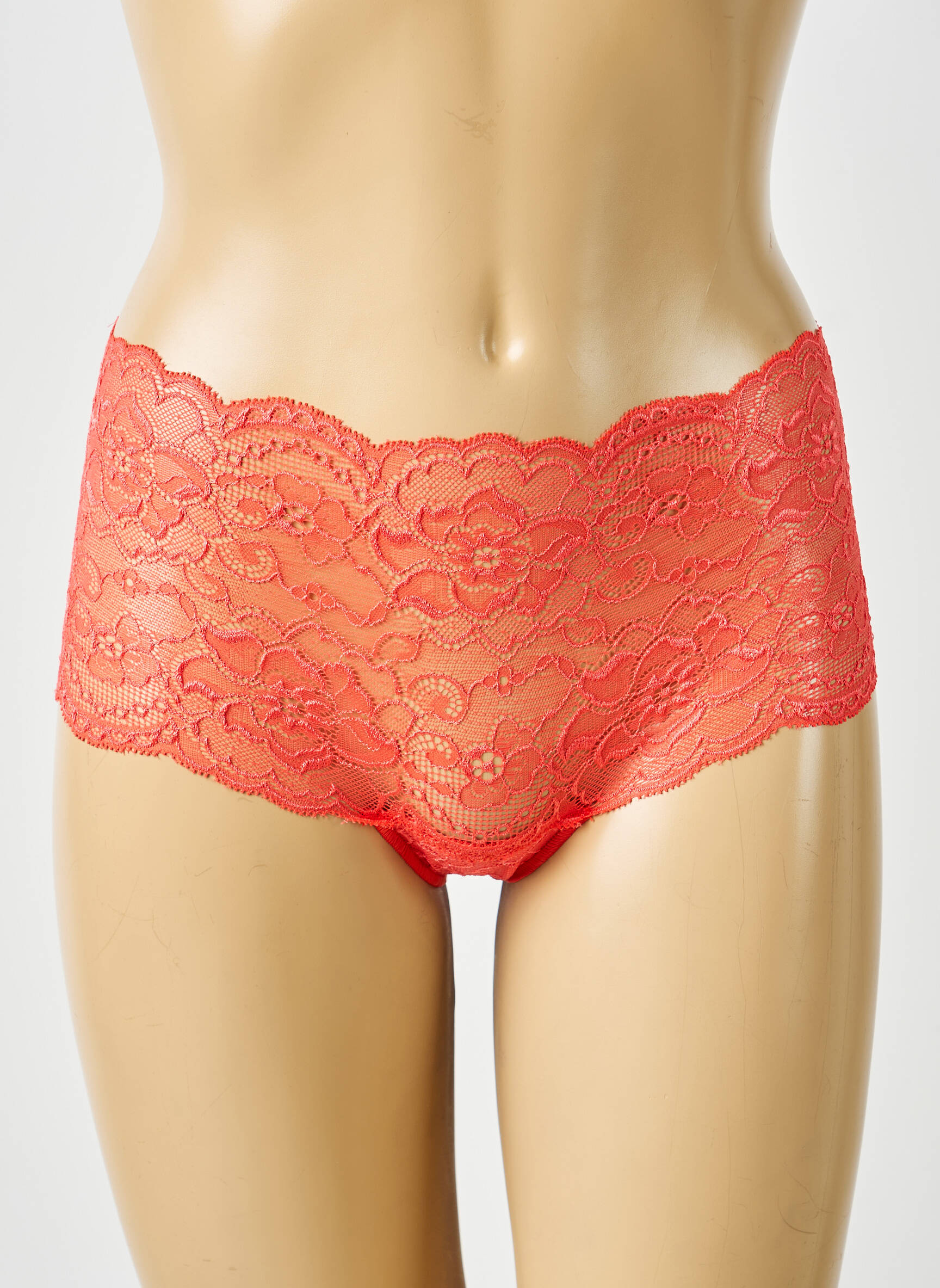 Shorty effet matière satinée orange PASSIONATA femme